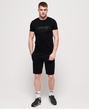 Superdry Core Sport Férfi Rövidnadrág Fekete | DPANB0428